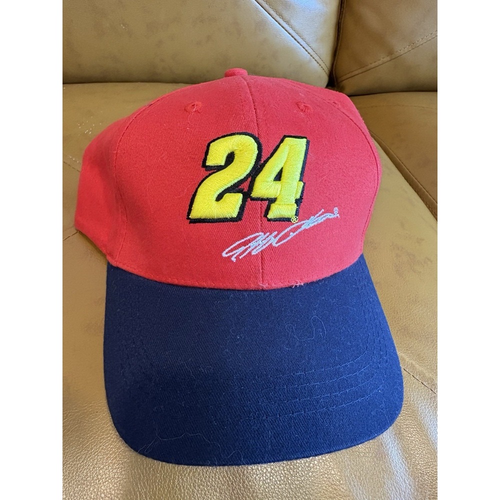 Vintage Kellogg's Racing #24 NASCAR Hat Jeff Gordon Style Red Blue Strapback